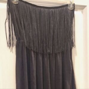 Midi Fancy Fringe Black Dress..cute  with a denium Jacket and Boots!!